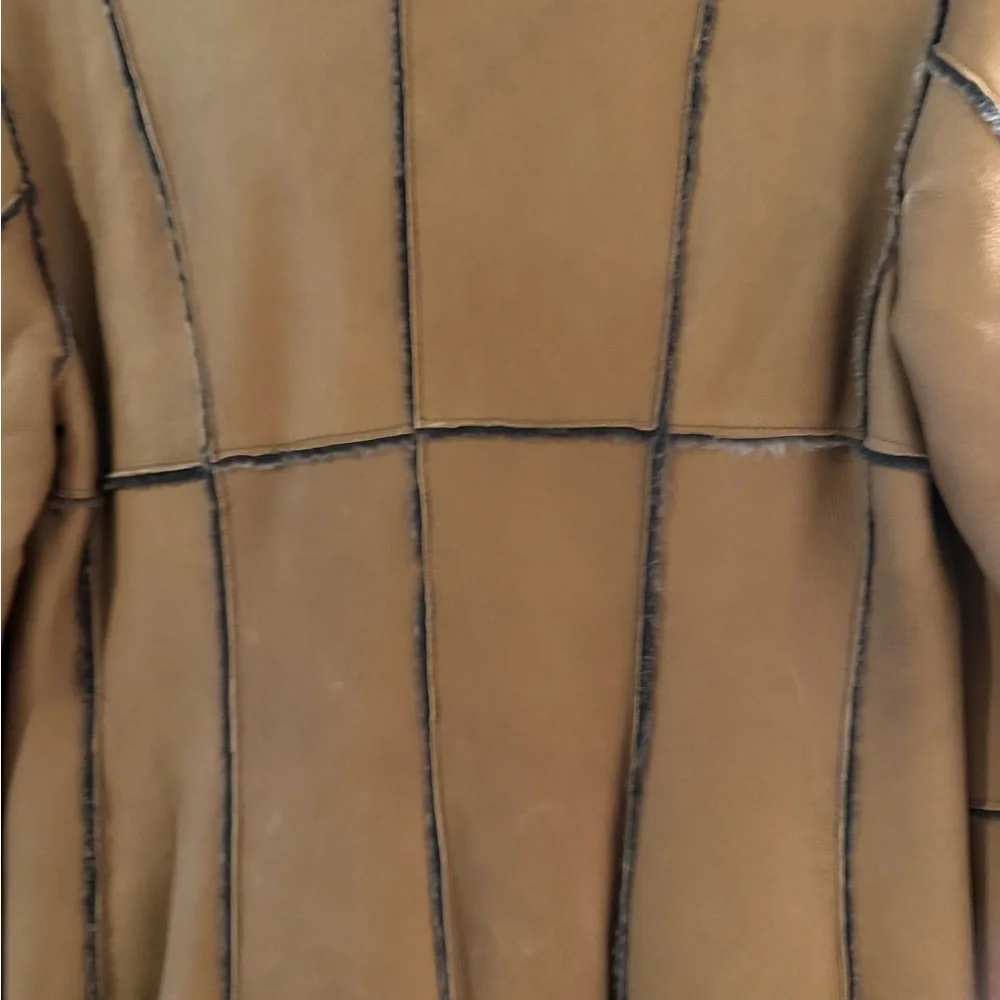 Women's Tan Shearling Coat - Picture 4 of 8